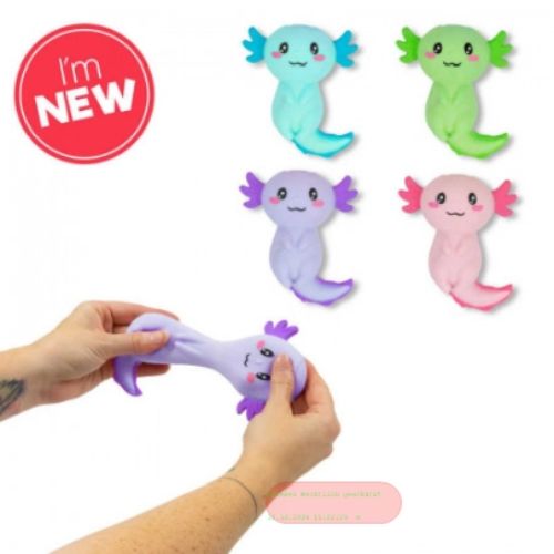Bild von STRETCHY SAND AXOLOTL, Schwanzlurch stretch gefüllt, ca. 8cm, Display - VE 12 (SR)