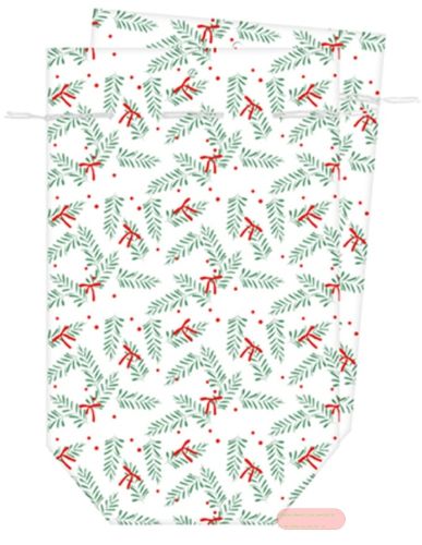 Bild von Tüten Seidenpapier bedruckt 16x26cm, (2er Set  im Pack) Kleiner Zweig r/gr - VE 10 (Pack)