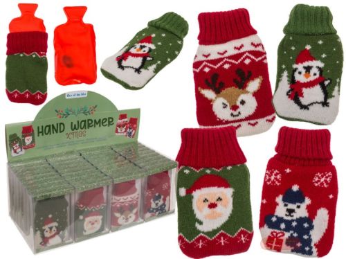 Bild von Handwärmer Wärmflasche X-mas, Stricküberzug, ca.7x12cm, gemischt, Display - VE 32 (SR)