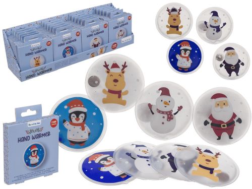 Bild von Handwärmer X-Mas Friends, rund, ca.9cm, mit Farbreaktion, gemischt  im Display - VE 24