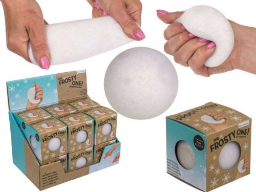 Bild von Squeeze Antistress/Quetsch-Ball, Schneeball, ca.7cm, G'box, im Display - VE 12